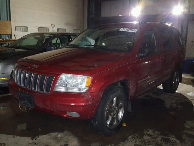 1J4GW58N13C607371 - 2003 JEEP GRAND CHER RED photo 2