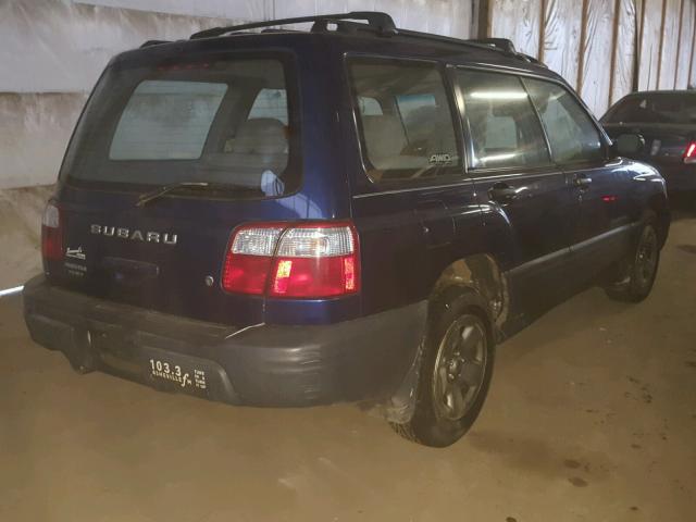 JF1SF63591H761426 - 2001 SUBARU FORESTER L BLUE photo 4