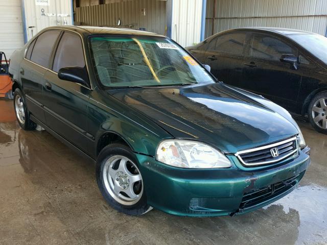 JHMEJ6675YS004618 - 2000 HONDA CIVIC LX GREEN photo 1