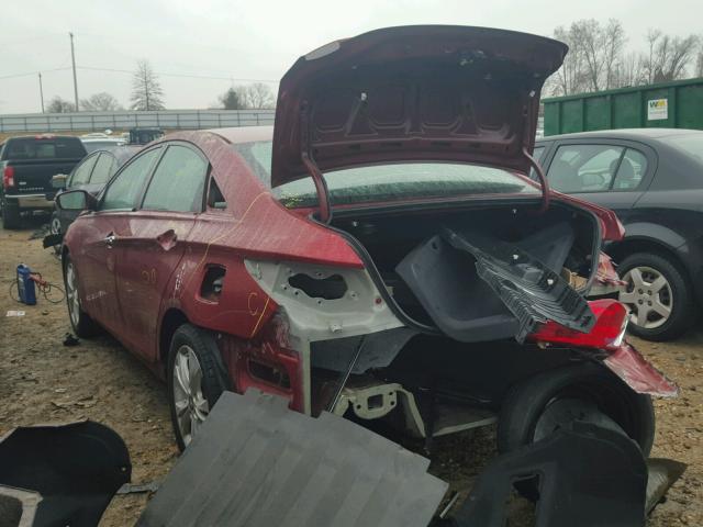 5NPEC4AC9BH087447 - 2011 HYUNDAI SONATA SE BURGUNDY photo 3