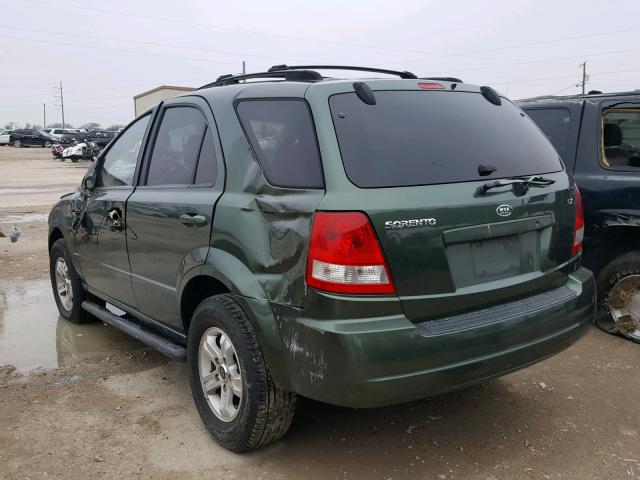 KNDJD733645281074 - 2004 KIA SORENTO EX GREEN photo 3