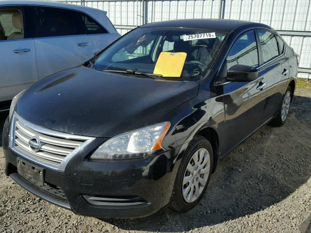 3N1AB7AP8DL700511 - 2013 NISSAN SENTRA S BLACK photo 2