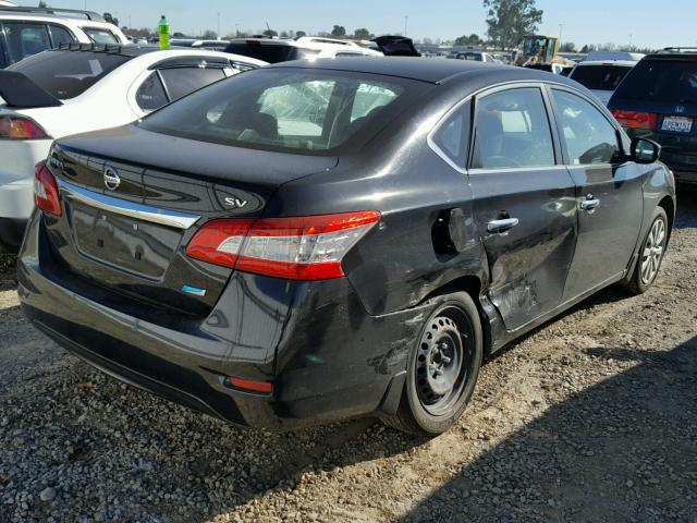 3N1AB7AP8DL700511 - 2013 NISSAN SENTRA S BLACK photo 4