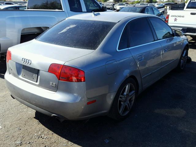 WAUDG68E85A443561 - 2005 AUDI A4 3.2 QUA GRAY photo 4