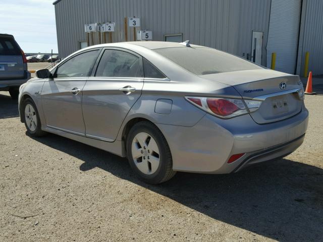 KMHEC4A41CA047344 - 2012 HYUNDAI SONATA HYB SILVER photo 3