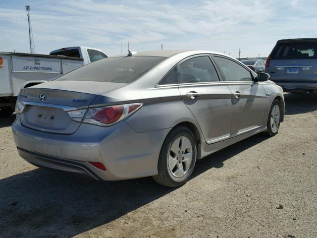 KMHEC4A41CA047344 - 2012 HYUNDAI SONATA HYB SILVER photo 4