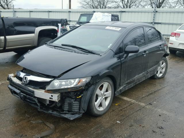 2HGFA1F64AH552205 - 2010 HONDA CIVIC BLACK photo 2