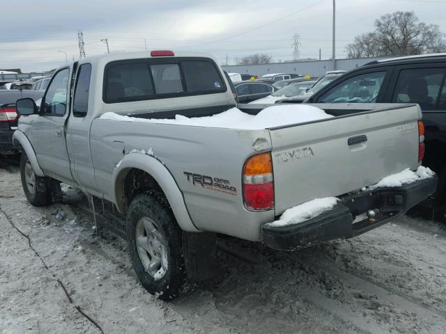 5TESN92N91Z792822 - 2001 TOYOTA TACOMA XTR SILVER photo 3