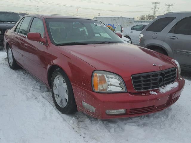 1G6KF57911U177081 - 2001 CADILLAC DEVILLE DT RED photo 1