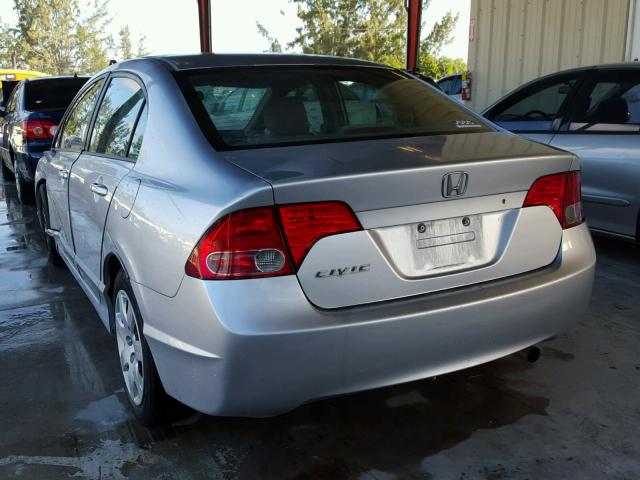 2HGFA15598H333372 - 2008 HONDA CIVIC LX SILVER photo 3