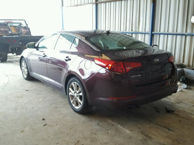 5XXGN4A70DG137964 - 2013 KIA OPTIMA EX MAROON photo 3