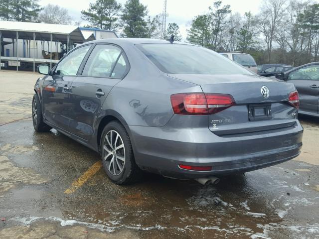 3VWD67AJ8GM292792 - 2016 VOLKSWAGEN JETTA SE GRAY photo 3