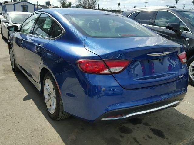 1C3CCCAB0GN122512 - 2016 CHRYSLER 200 LIMITE BLUE photo 3