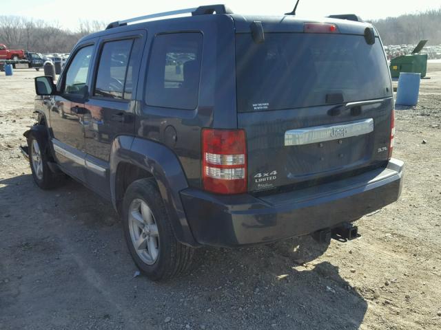 1J8GN58K68W261699 - 2008 JEEP LIBERTY LI BLUE photo 3