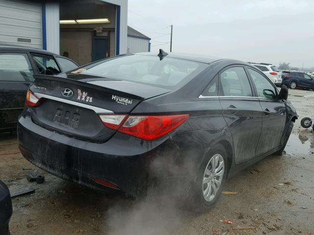 5NPEB4AC4BH064094 - 2011 HYUNDAI SONATA GLS BLACK photo 4