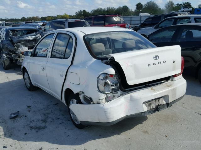 JTDBT1238Y0047852 - 2000 TOYOTA ECHO WHITE photo 3