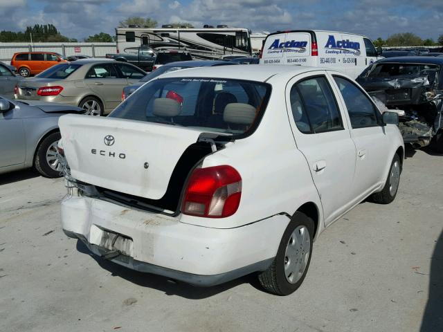 JTDBT1238Y0047852 - 2000 TOYOTA ECHO WHITE photo 4