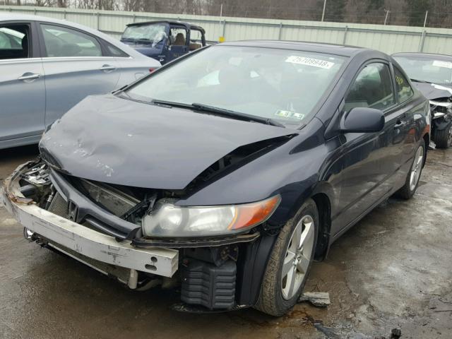 2HGFG12938H505711 - 2008 HONDA CIVIC EXL BLACK photo 2