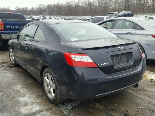 2HGFG12938H505711 - 2008 HONDA CIVIC EXL BLACK photo 3