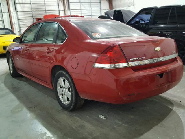 2G1WB5EKXA1219221 - 2010 CHEVROLET IMPALA LT RED photo 3