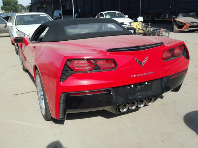 1G1YF3D7XH5117750 - 2017 CHEVROLET CORVETTE S RED photo 3