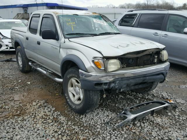 5TEGN92NX2Z132098 - 2002 TOYOTA TACOMA DOU SILVER photo 1