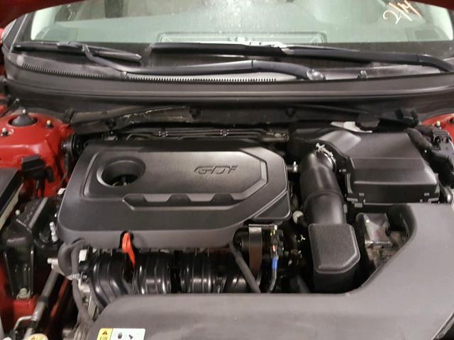 5NPE24AF0HH491775 - 2017 HYUNDAI SONATA SE RED photo 7