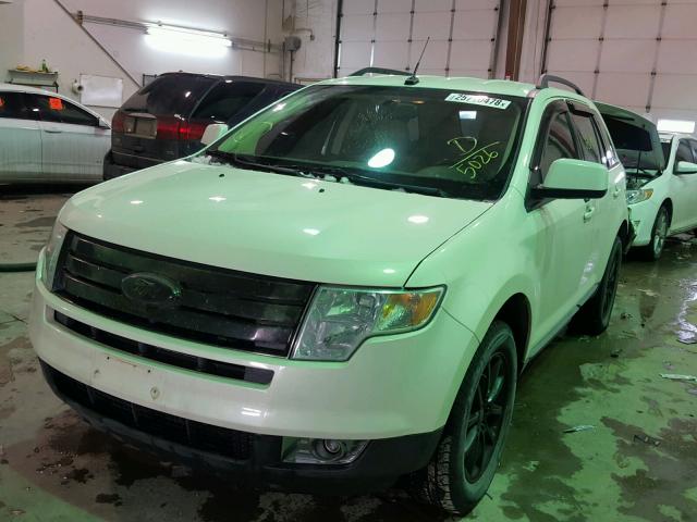 2FMDK38C78BA25026 - 2008 FORD EDGE SEL WHITE photo 2