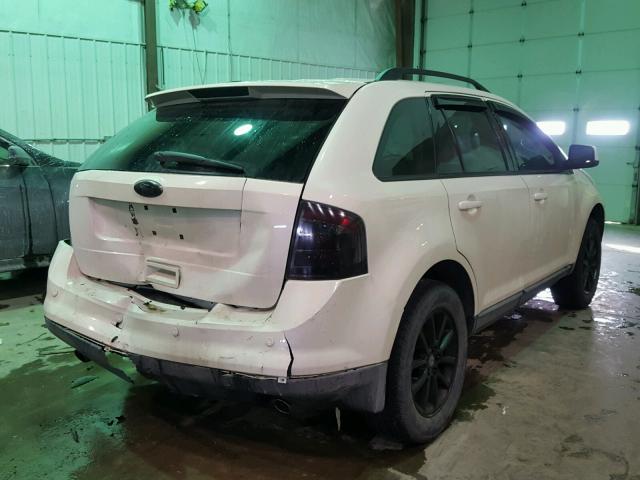 2FMDK38C78BA25026 - 2008 FORD EDGE SEL WHITE photo 4