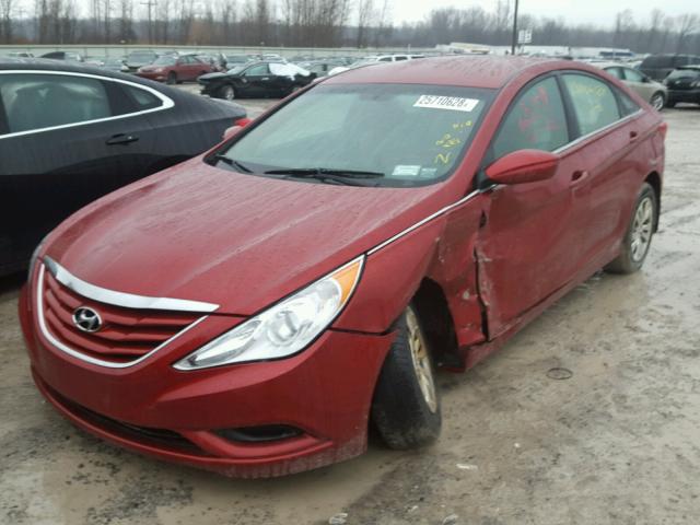 5NPEB4AC8BH116486 - 2011 HYUNDAI SONATA GLS MAROON photo 2