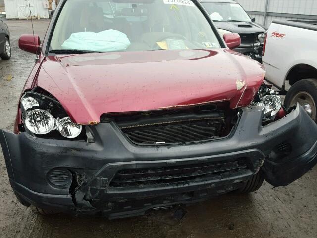 JHLRD788X6C050848 - 2006 HONDA CR-V EX MAROON photo 9