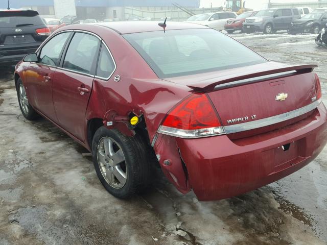 2G1WT58K381289971 - 2008 CHEVROLET IMPALA LT RED photo 3