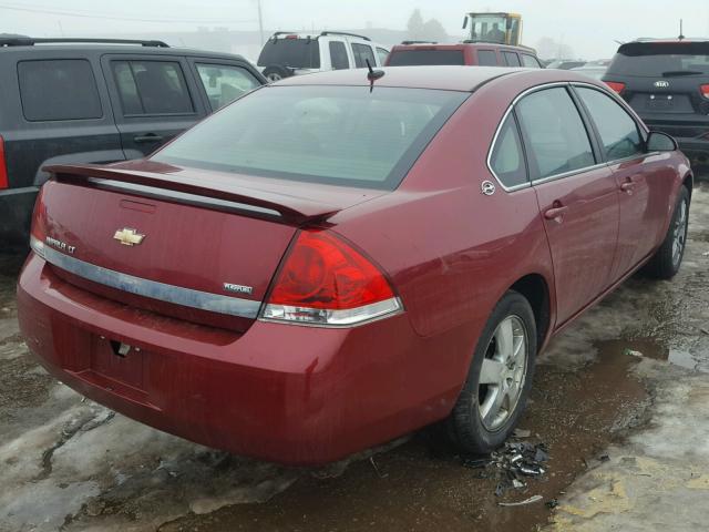 2G1WT58K381289971 - 2008 CHEVROLET IMPALA LT RED photo 4