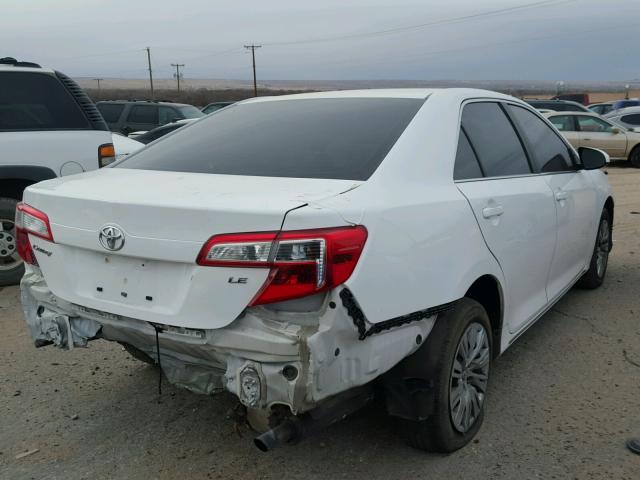 4T4BF1FK0CR243523 - 2012 TOYOTA CAMRY BASE WHITE photo 4