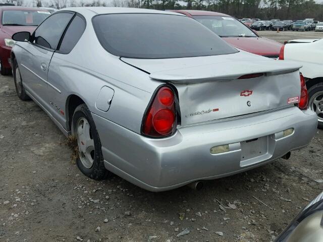 2G1WX12K439434659 - 2003 CHEVROLET MONTE CARL SILVER photo 3