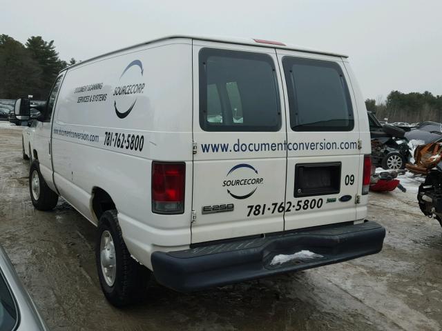 1FTNE24W19DA01584 - 2009 FORD ECONOLINE WHITE photo 3