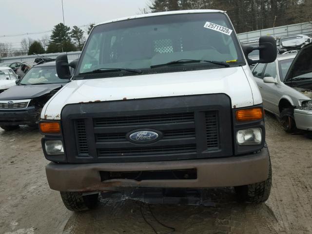 1FTNE24W19DA01584 - 2009 FORD ECONOLINE WHITE photo 9