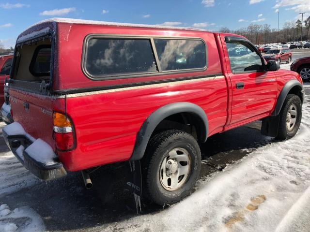 5TEPM62N51Z854093 - 2001 TOYOTA TACOMA RED photo 4