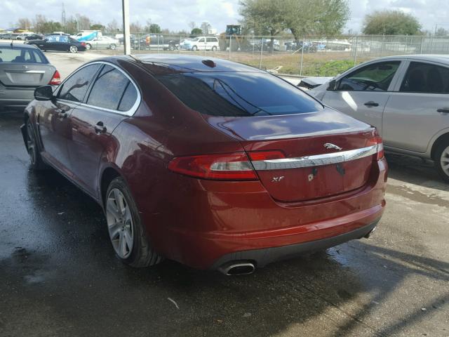 SAJWA0FA2AHR68113 - 2010 JAGUAR XF LUXURY RED photo 3