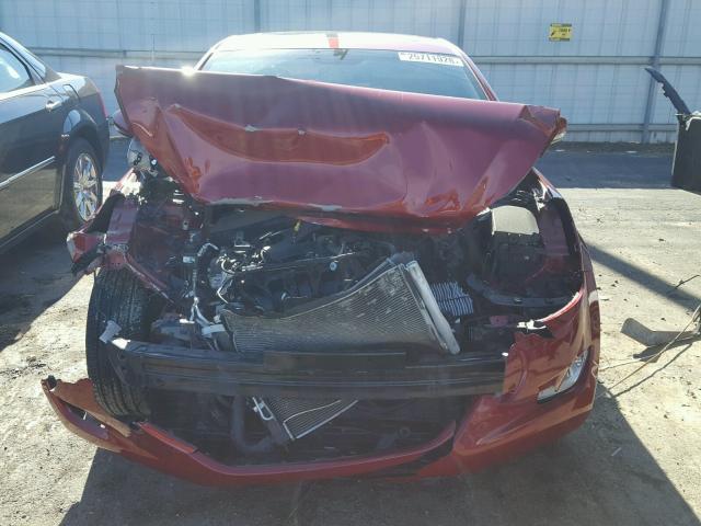 KMHDH4AE8BU123192 - 2011 HYUNDAI ELANTRA GL RED photo 9