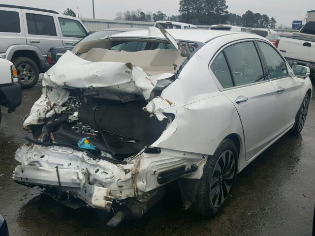 1HGCR6F34EA003722 - 2014 HONDA ACCORD HYB WHITE photo 4