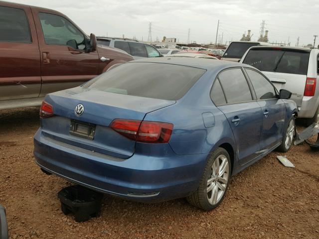 3VW267AJ5GM254072 - 2016 VOLKSWAGEN JETTA S BLUE photo 4