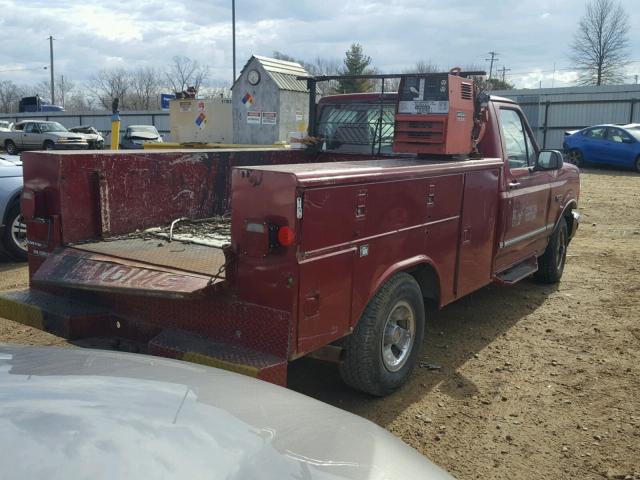 1FTEF14H7TLA84072 - 1996 FORD F150 MAROON photo 4