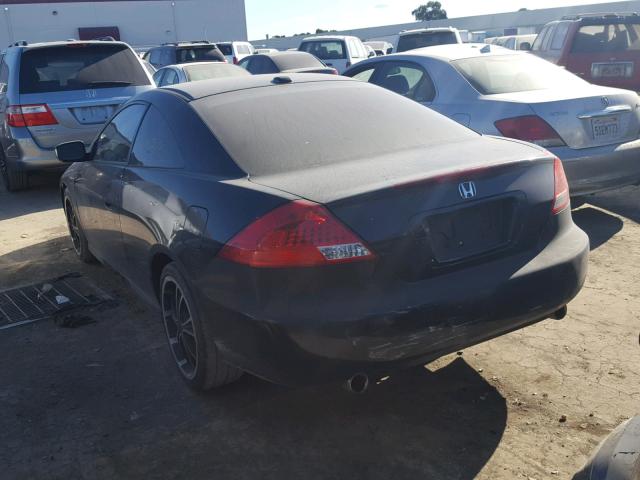 1HGCM82667A000317 - 2007 HONDA ACCORD EX BLACK photo 3