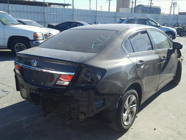 2HGFB2F55EH517723 - 2014 HONDA CIVIC LX BLACK photo 4