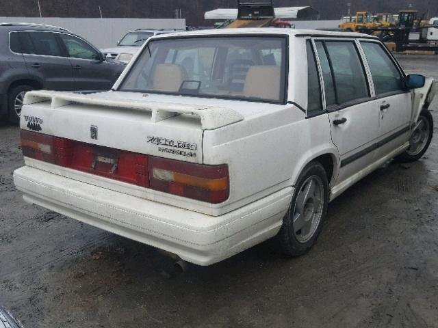 YV1FA874XL2456637 - 1990 VOLVO 740 WHITE photo 4