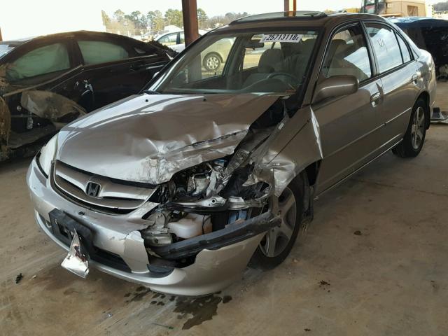 2HGES26774H598929 - 2004 HONDA CIVIC EX ოქროსფერი ფოტო 2