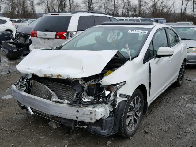 19XFB2F81EE202535 - 2014 HONDA CIVIC EX თეთრი ფოტო 2