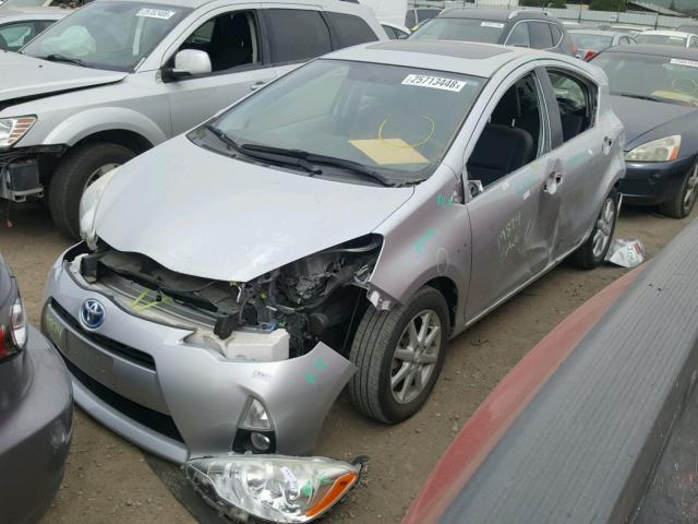 JTDKDTB39C1030537 - 2012 TOYOTA PRIUS C SILVER photo 2