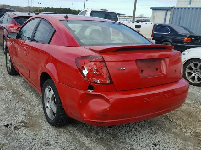 1G8AW15F37Z170522 - 2007 SATURN ION LEVEL RED photo 3